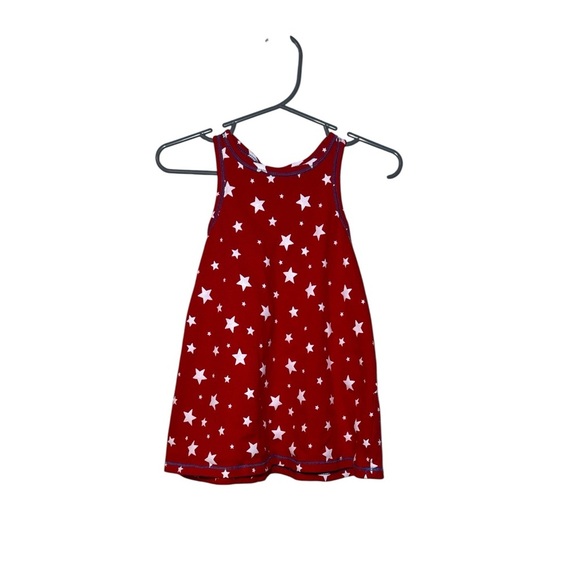 Cat & Jack Toddler Girl Red White and Blue Stars Racerback Dress Size 18 Months - Picture 1 of 9